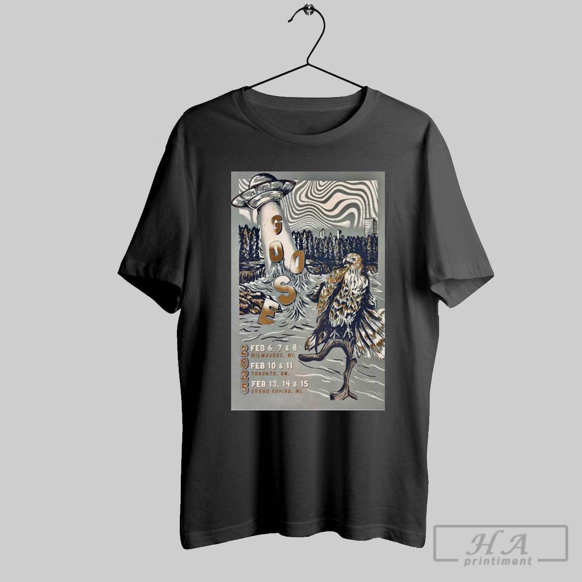 Poster Goose Winter Tour February 2025 Feb 6 7 8 Milwaukee Wi Feb 10 11 Toronto On T Shirt
