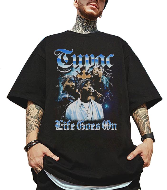 Tupac Life Goes On Shirt, Vintage Tupac Shakur Shirt, 2Pac 90s Shirt, 2Pac Shakur Shirt, Vintage 90s Bootleg Tupac Shirt, 90s Merch, Hip Hop 90s Shirt