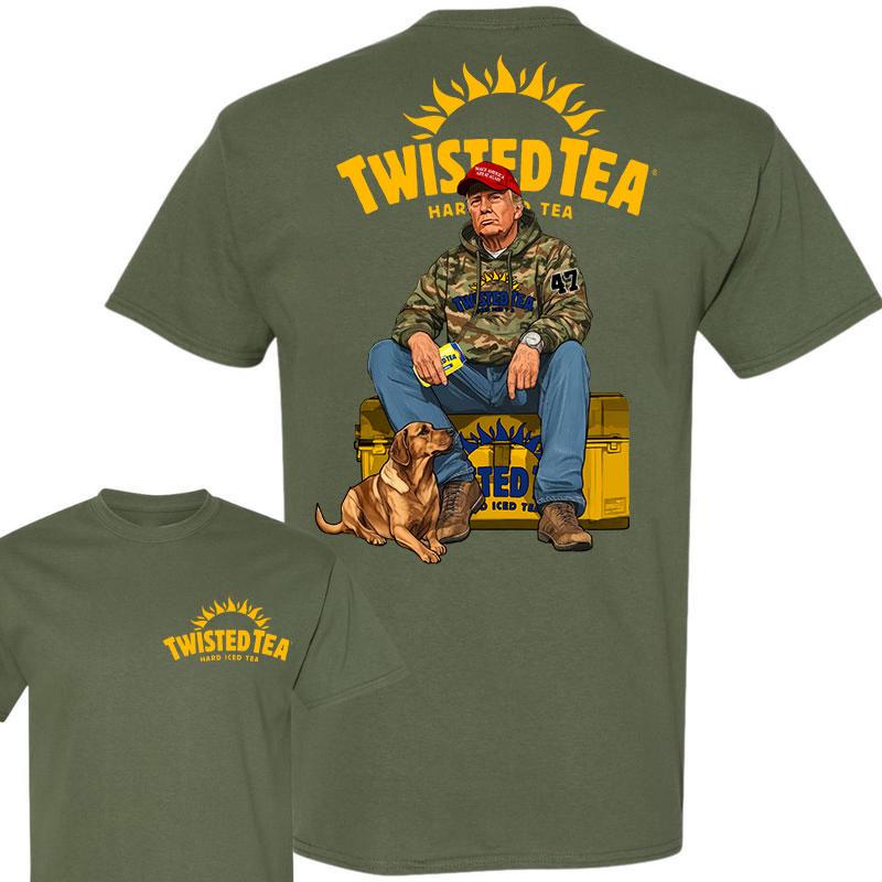 Twisted Teaa Trump Hunting Camo Unisex shirt, Trump won 47th president Election 2024 shirt, Twisted Teaa Fuel Hand Drill Dog Hunt Tee, Trump With Local Boy Cotton shirt Full Color Full Size