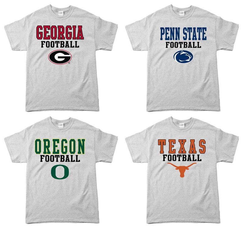 ASH T-SHIRT Vintage NCAA Football College 90S All Teams Pullover Long Sleeve Sweatshirts t shirt Menswear Casual Top Streetwear