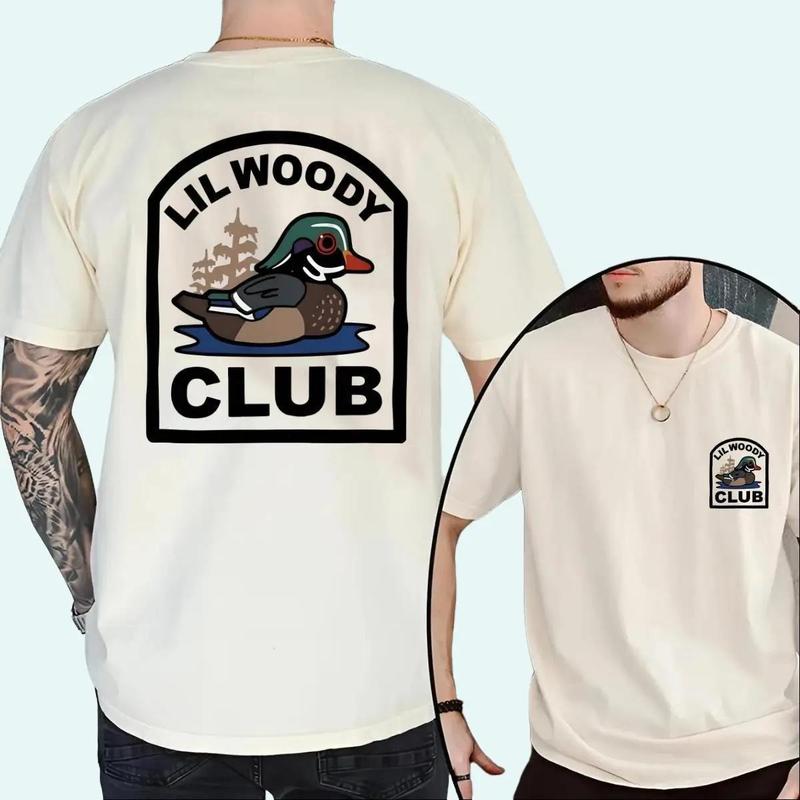Lil Woody Club SHort  Sleeve Tee ,Vintage T-shirt - Unisex, T-shirt 2 side - T-shirt For Men , Unisex T-shirt, Classic Cotton