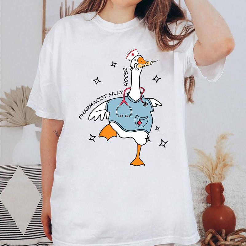 Pharmacist Silly Goose Sweatshirt, Nursing Student Shirt, Nurse Gift, Nurse Appreciation Shirt, Funny Goose Sweatshirt, Silly Goose Fans, Shirt For Gi