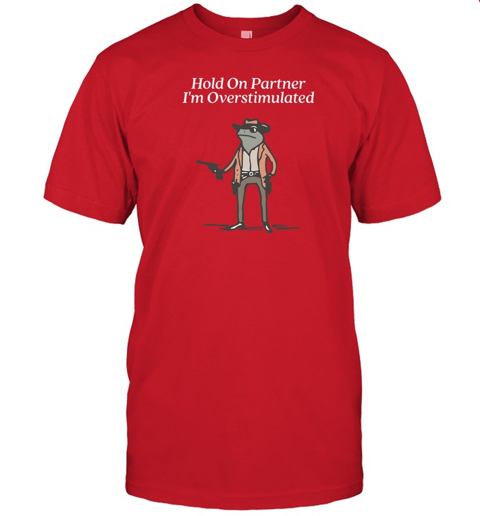 Shirt Hold On Partner I'm Overstimulated Frog