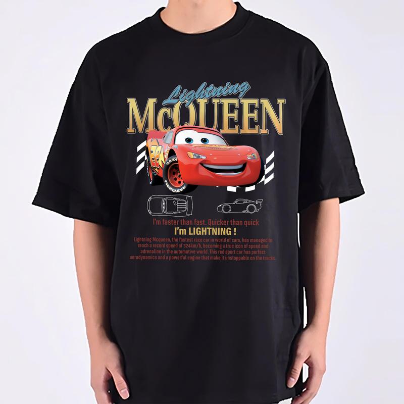 Vintage Lightning McQue  n Shirts, 95 Lightning Cars Movie Lovers Couple Gifts for Boyfriend