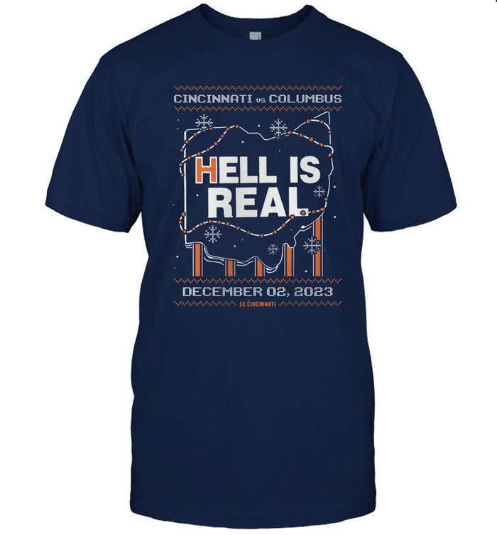 T-Shirts Cincinnati vs Columbus December 2, 2023 Hell Is Real Limited_1