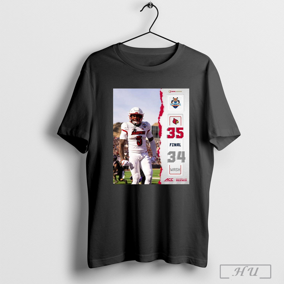 Poster Sun Bowl Football Louisville Cardinals Win Washington Huskies Final Score 35 34 Bowl Football Season T Shirt