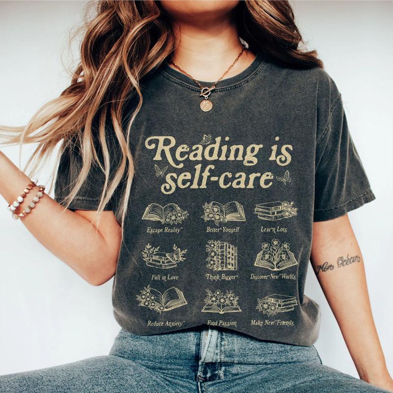 Reading Is Self Care Shirts, Book Lover Shirt, Shirt For Women, Read More Books Shirt, Gift For Book Lover, Bookish Mental Health Shirt, Mental Health Shirt, Book Shirt For Women, Book Lovers Gift, Women's Tops