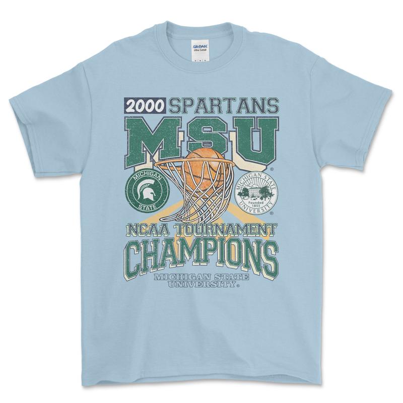 2000 Michigan State Spartans T-Shirt, graphic vintage sports tees for men