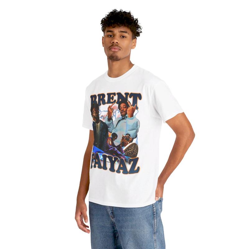 Sonder Vintage 90s Rap Tee, Brent Faiyaz Inspired, Hip hop RnB shirt Casual Cotton Menswear Top Classic Graphics Smooth Underwear Man Tshirt Streetwea