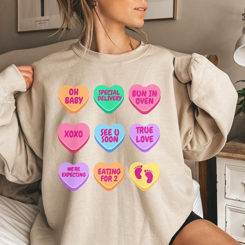 Pregnancy Announcement Gift Valentine baby Reveal Valentine's Day Pregnancy Shirt Gift for new Mom Maternity Valentines Shirt pregnant shirt