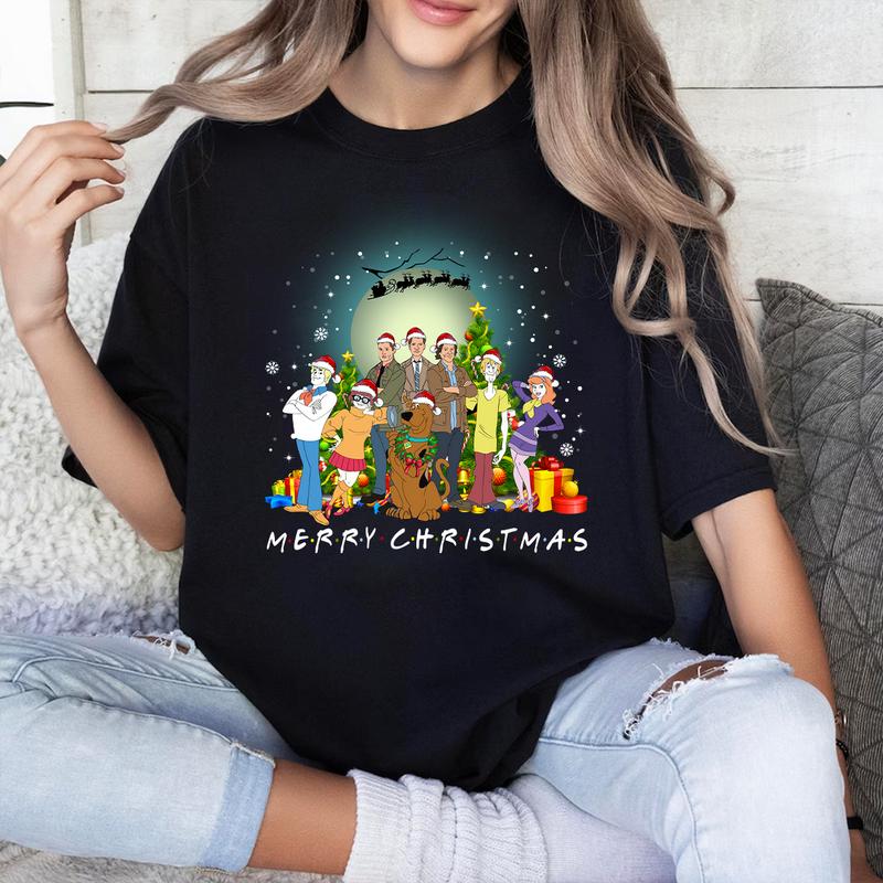 Supernatural Christmas T Shirt, Merry Christmas Supernatural T Shirt, Gift For Woman and Man Unisex T-Shirt Sweatshirt Hoodie Casual Cotton