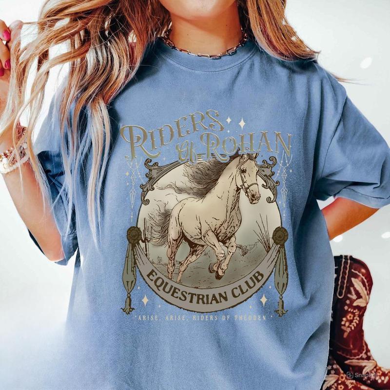 Riders Of Rohan Equestrian Club T-Shirt, Lotr Fantasy Merch, Lotr Jrr Tolkien Book Lover Gift, Bookish Shirt, Geek Gift, LOTR T-Shirt
