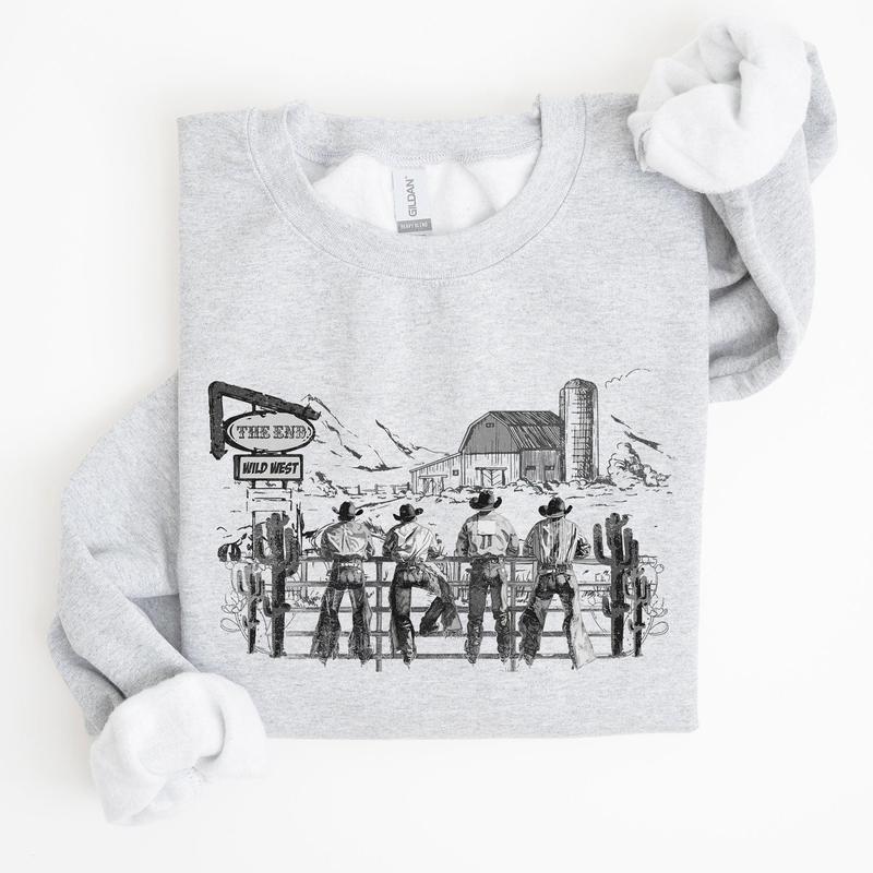 Cowboys, Ranch, Cowgirls, Cute, Western, Country, Sweatshirt, Women's Crew Neck, Crewneck
