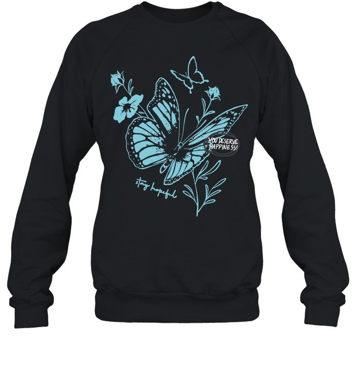 Limited Aimsey Stay Hopeful Butterflies Shirt