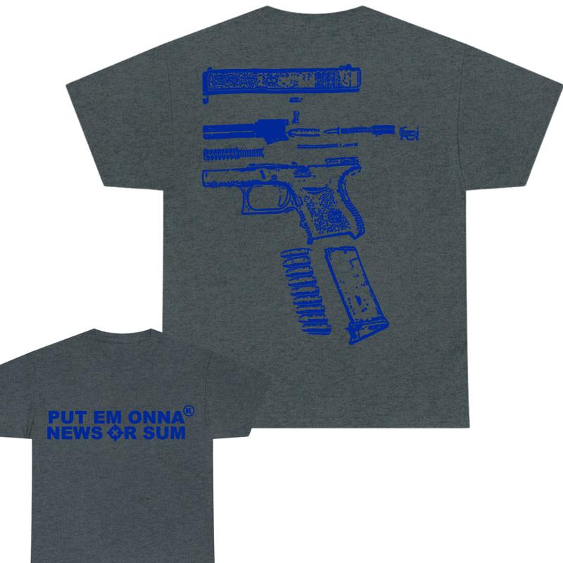 PUT EM ONA NEWS OR SUM - DOUBLE SIDE T-SHIRT , T-shirt for men , gift For men , For Her , For Him