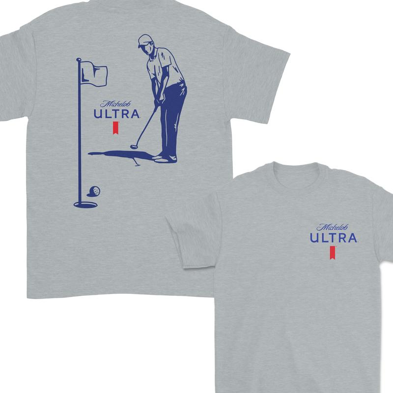 Michelob Ultra Golfing T-Shirt, 2 Side T-Shirt, Youthful & Vibrant, Every Size AvailableVariant, For Men