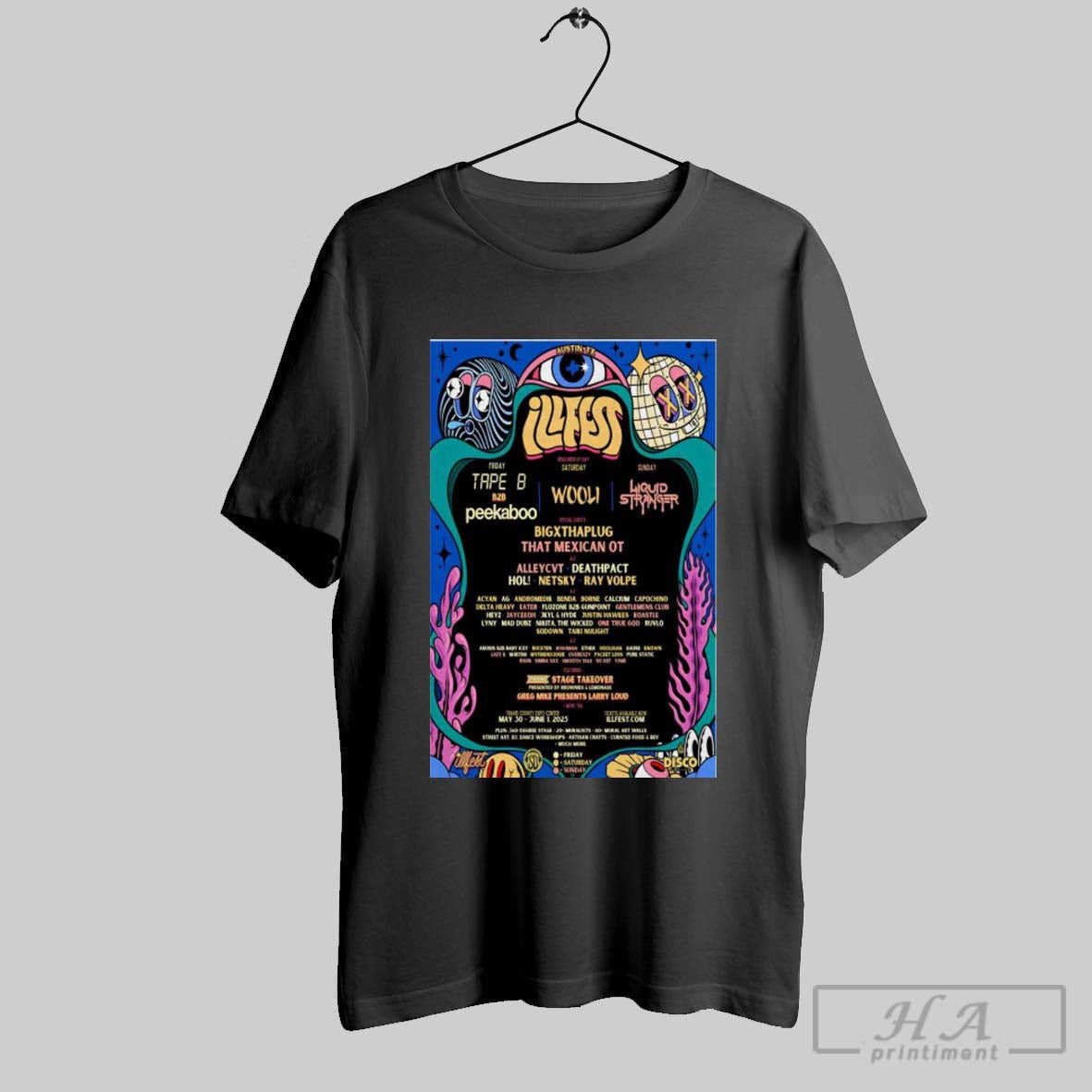Poster Illfest On May 31 June 1 2025 In Austin Tx Concert Bigxthaplug That Mexican Ot T Shirt