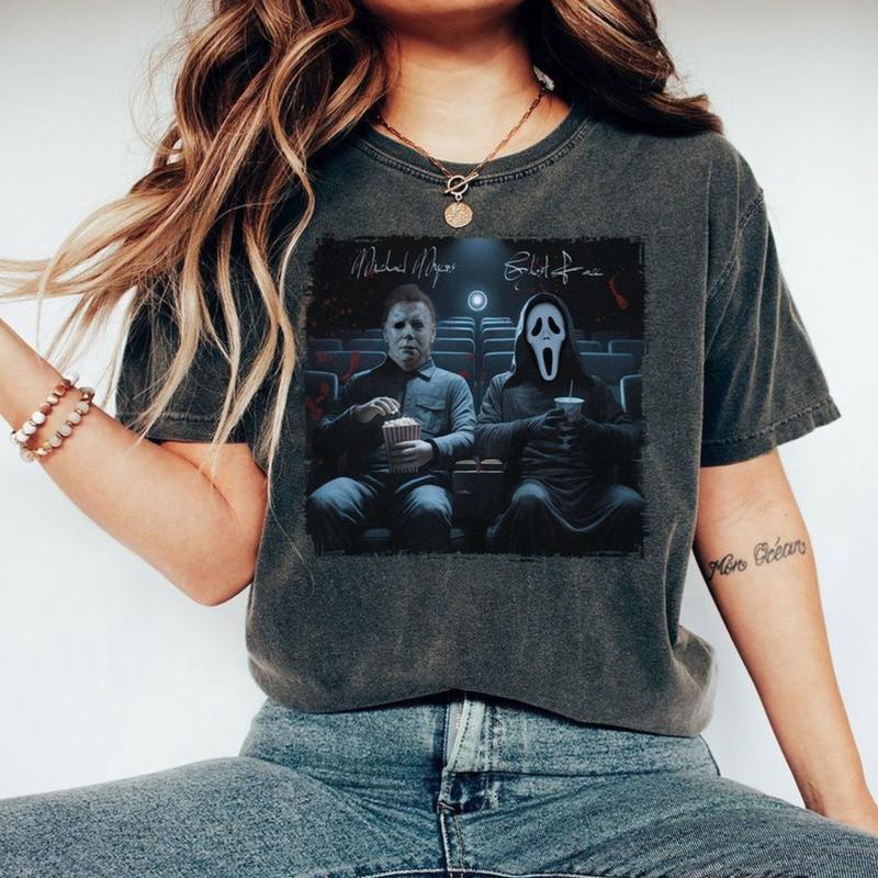 Nothin Chillin Killin Horror T shirt, Let Watch Scary Movies Sweatshirt, Ghostface Tee, Scream You Hang Up Shirt Woodboro Horror Film Club Shirt