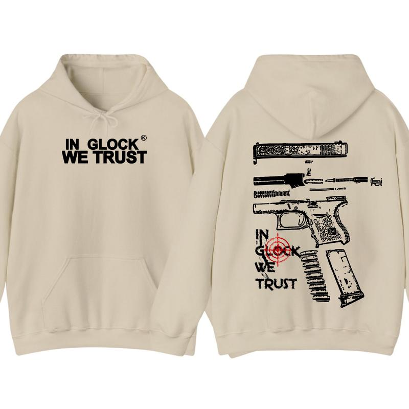 In Glock We Trust Hoodie for Men, Women, Classic Fit Double-Sided Glock Hoodie ,Hoodie For Men,For Him