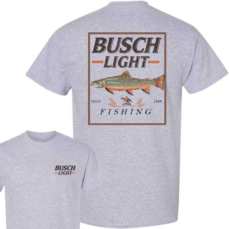 Busch Light, Busch Light Fishing Perch T-Shirt, Summer T-Shirt, Unisex T-Shirt, Crewneck Shortsleeve Tshirt
