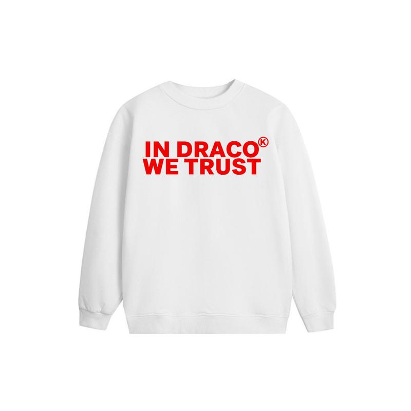 IN DRACO WE TRUST HOODIE , Design Color Red - Full Color , Double Side ,Menswear & Womenswear sweaters - Hoodie