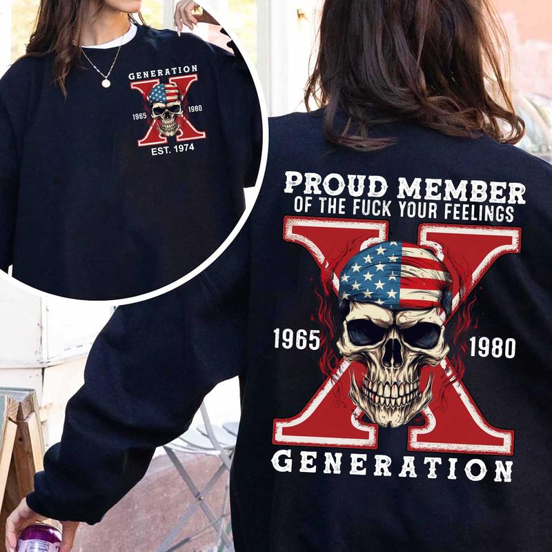 Gen X Proud Members Of Gen X New Hoodie, Customize Gen X Shirt Raised On Hose Water And Neglect Graphic Sweatshirts Tops Classic Cotton
