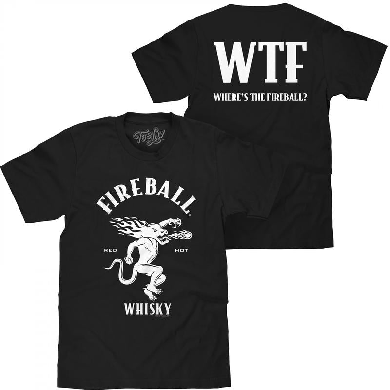 Fireball Whiskey Wtf Logo  T-shirt - 2 Side - All-inclusive Styles - Multiple Colorways - Athleisure Wear - All Sizes Offered - Fashion Varieties