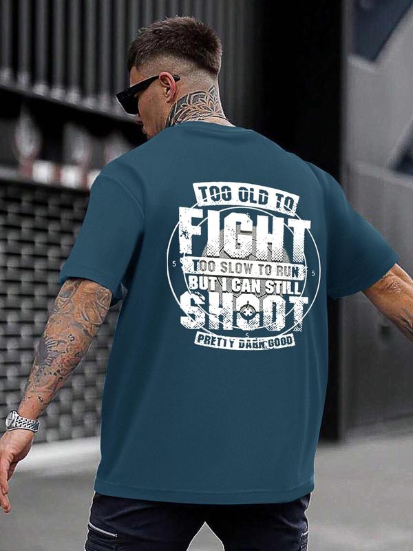 Men's Regular Fit Letter Print Round Neck Tee, Casual Short Sleeve Crew Neck T-shirt for Summer, T Shirts for Men,Â Graphic Tees,Â Fashion Men's Streetwear Top for Daily Wear