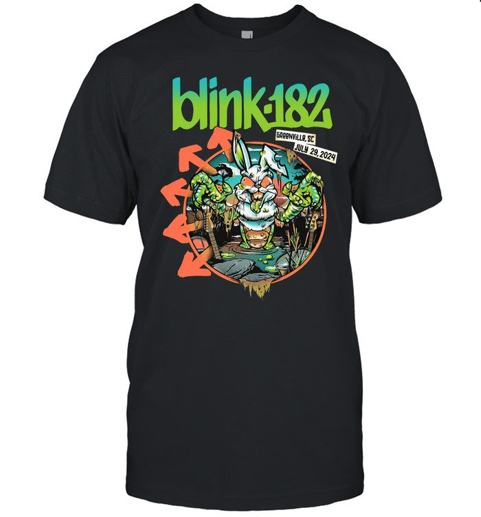 Shirt Blink-182 Greenville, SC July 29 2024 Limited
