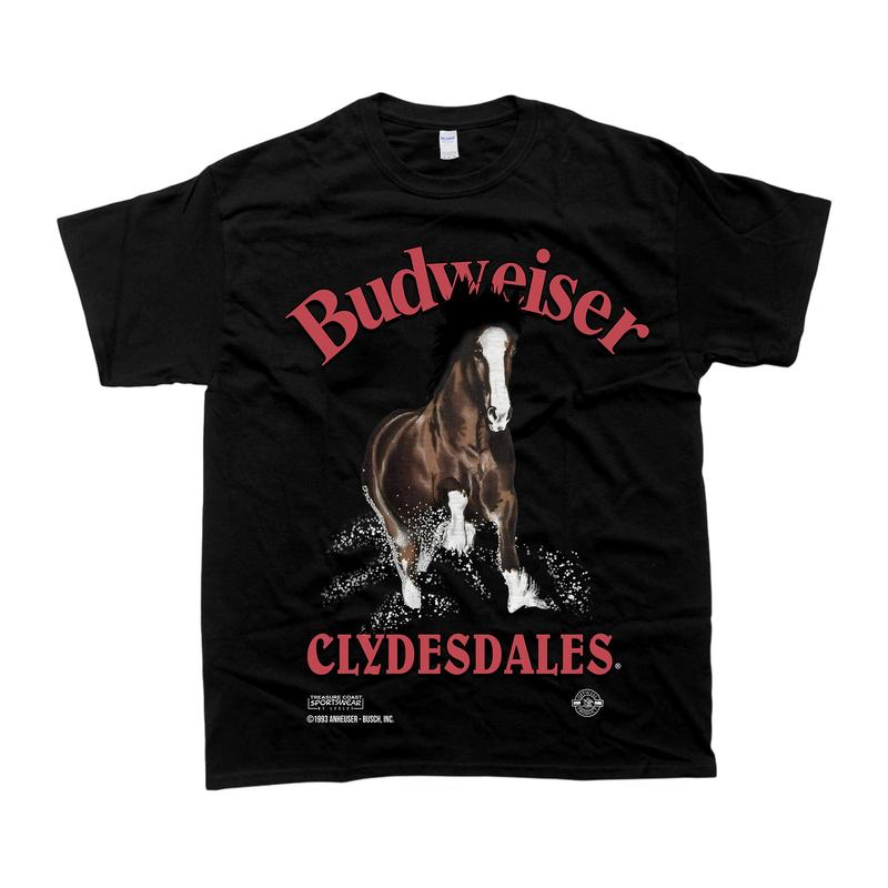 Vintage 90s Budweiser Horse Florida T-Shirt for Women - Casual Comfort Cotton T-shirt - Fit