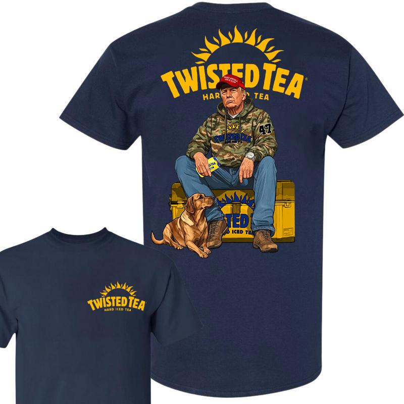 Twisted Teaa Trump Hunting Camo Unisex shirt, Trump won 47th president Election 2024 shirt, Twisted Teaa Fuel Hand Drill Dog Hunt Tee, Trump With Local Boy Cotton shirt Full Color Full Size