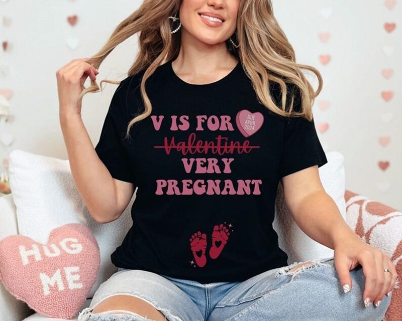 Valentine's Day Pregnancy Announcement Shirt, Valentine Baby Announcement, Valentine Baby Shower, Valentine Pregnancy Shirt, Expecting Gift