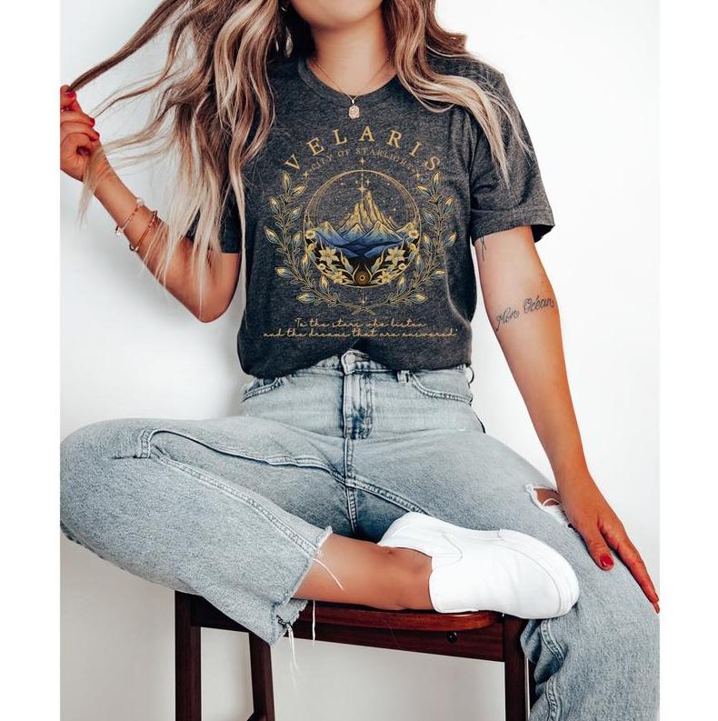 Velaris ACOTAR Shirt, Velaris City Of Starlight, The Night Court Shirt, SJM Merch Shirt, Court of Dreams, Rhysand, Full Color, For Women Top Womenswea