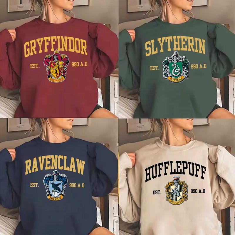 HP Wizard House 02 Sweatshirt Hoodie Shirt, Gift for Fan potterhead gift wizard house