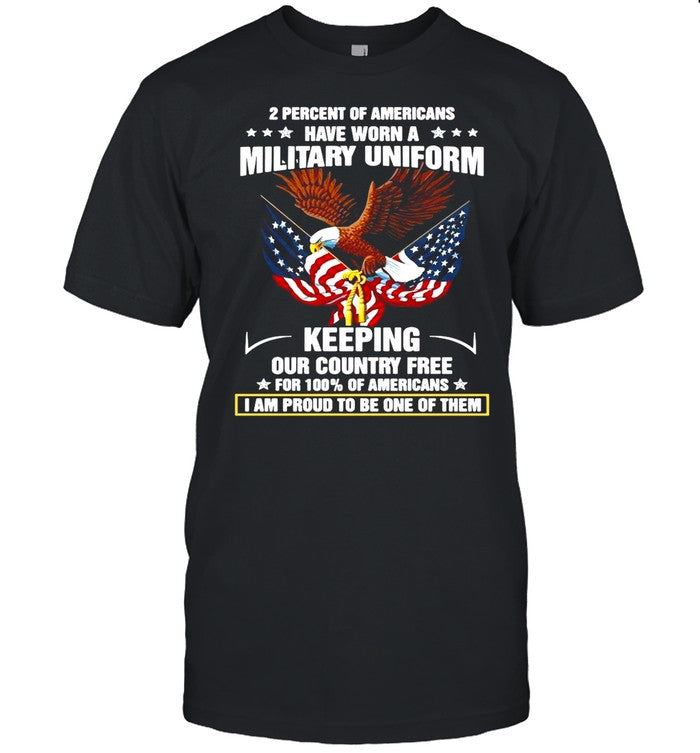 Eagle 2 Percent Of Americans Have Worn A Military Uniform Keeping Our Country Free For 100 Of Americ