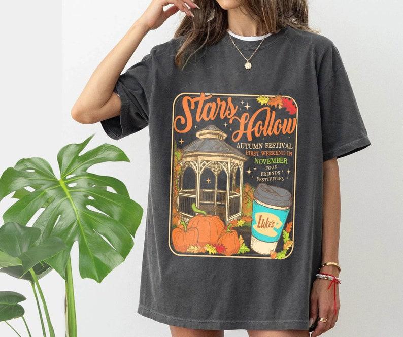 Stars Hollow Connecticut 1779 Shirt, Gilmore Girls Shirt, Autumn Tshirt, LukeÃ¢â‚¬â„¢s Diner Shirt Casual Cotton Top