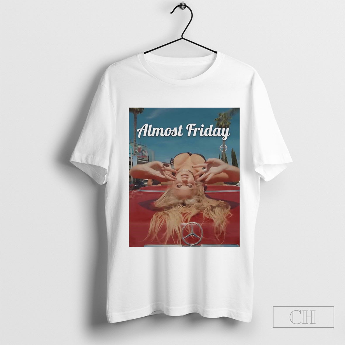 Sweeney in Mercedes almost friday shirt