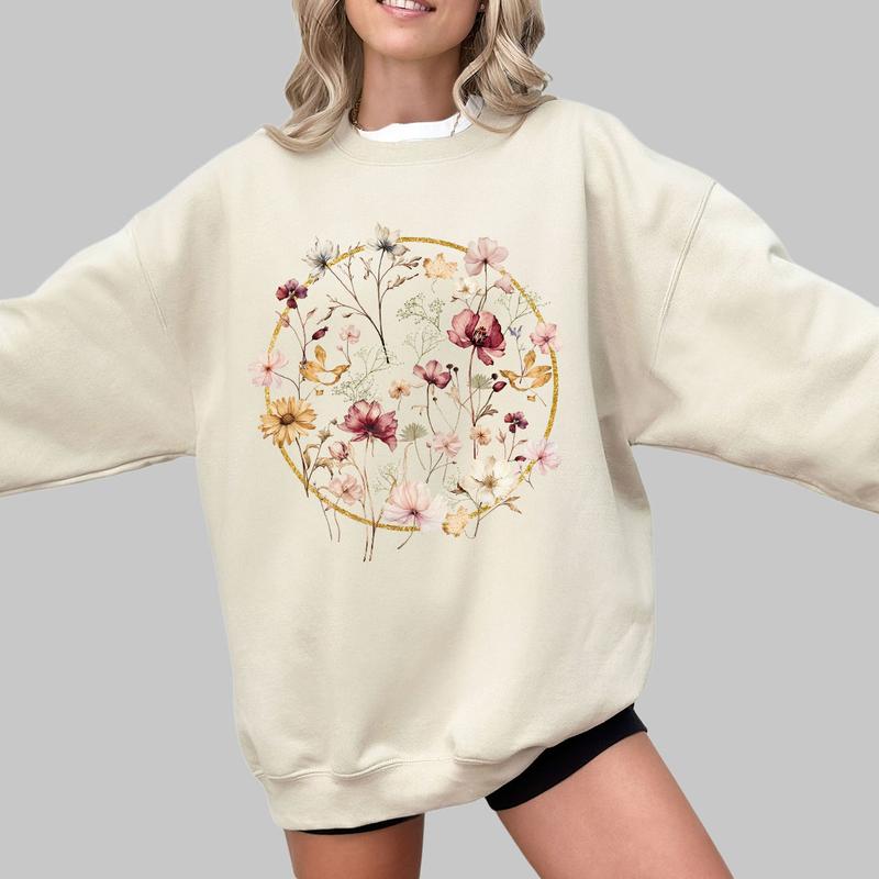 Comfort Colors Wild Flowers Shirt, Wildflower Tshirt, Shirts for Women, Vinatage Floral Shirt, Gifts For Her, Pastel Floral Nature T-Shirt, Flowers Lo