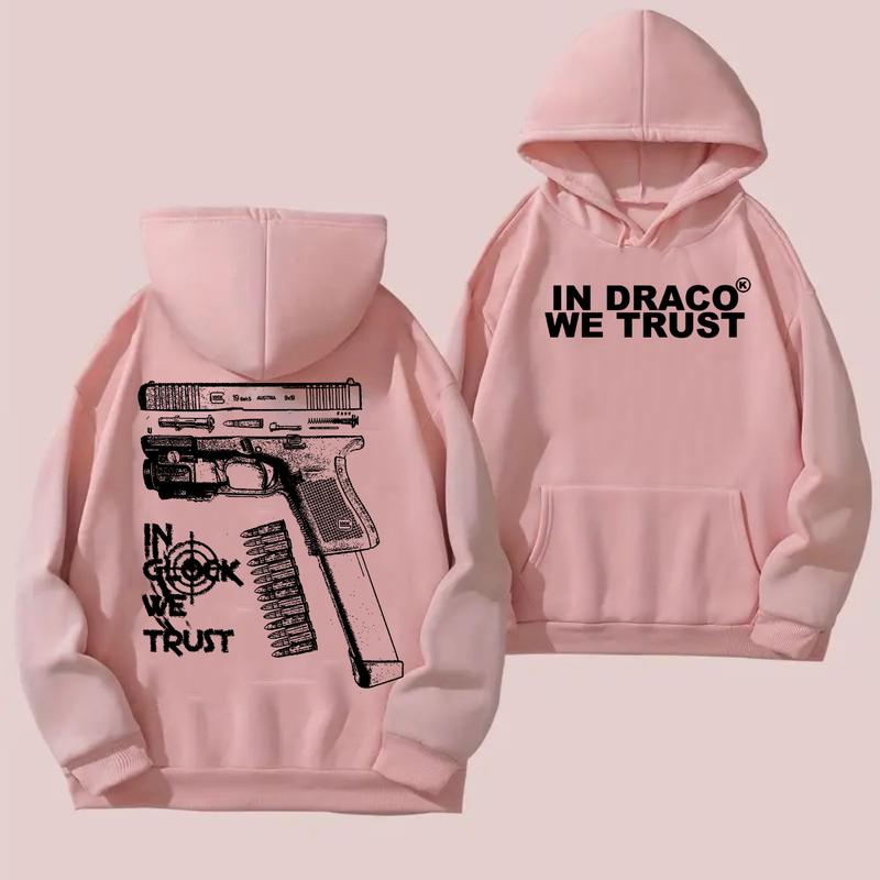 IN DRACO WE TRUST HOODIE & IN Glock We Trust Hoodie - Glock Hoodie - Full Color Double Sided  - Men's & Women's Classic Fit Long Sleeve Hoodie - Menswear
