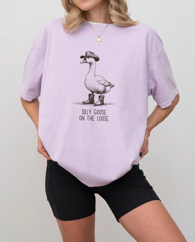 Silly Goose On The Loose T-shirt, Unisex Funny Meme shirt, Aesthetic T-Shirt, Matching Couples Shirt