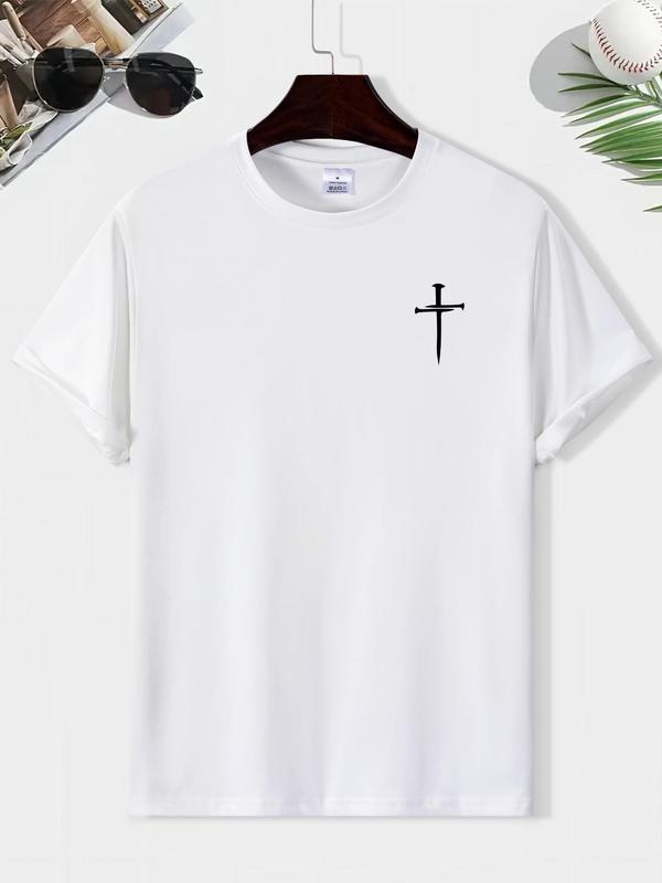 Men's Graphic Easter Slogan Tee, Summer Round Neck Short Sleeve T-shirt, Casual Men's Everyday Wear, Comfort Outdoor Style for 2024