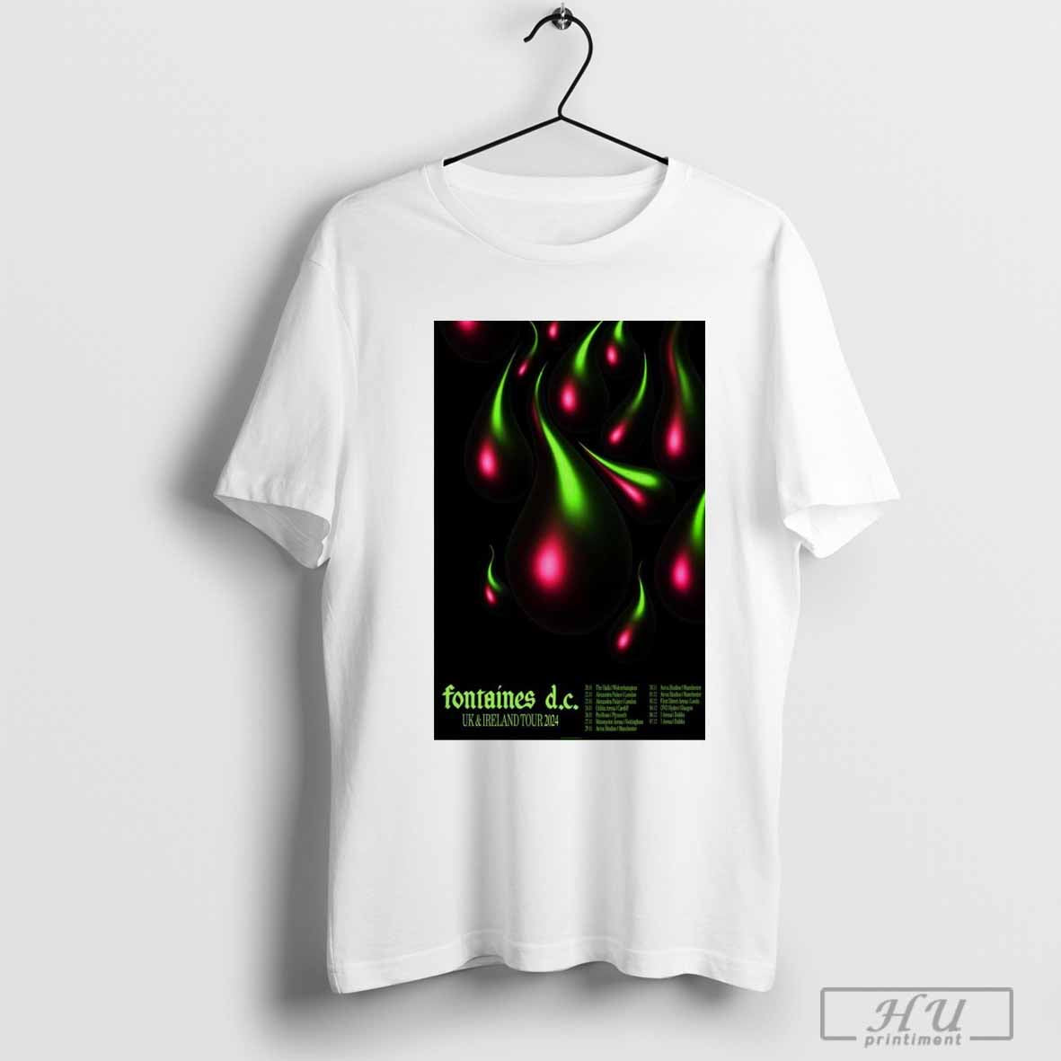 Poster Fontaines D.C Fall Tour Nov and Dec 2024 UK And Ireland T-shirt