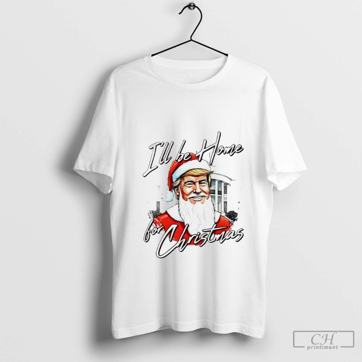 Santa Trump Iâ€™ll be home for Christmas Shirt