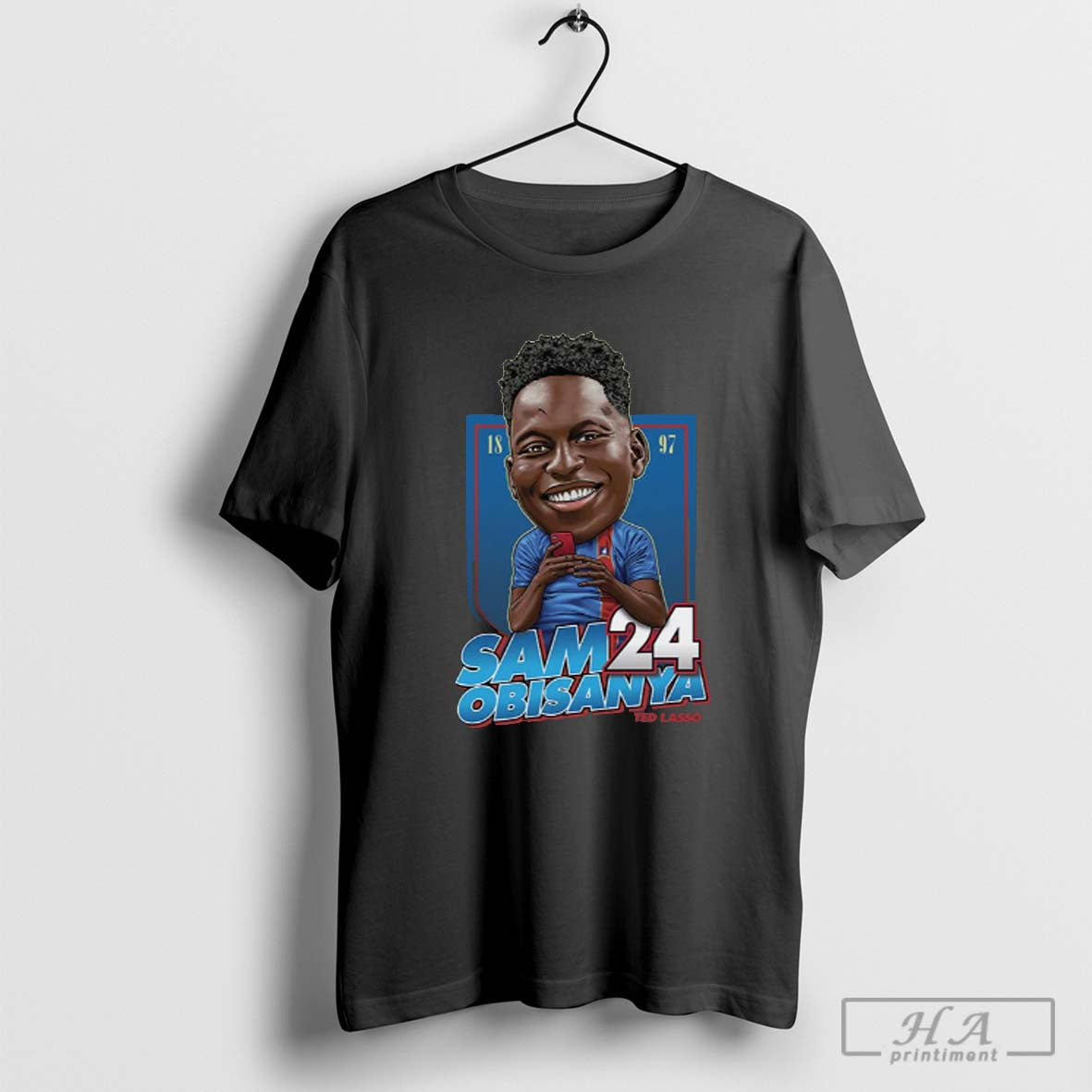 Ted Lasso Bobblehead Adult Short Sleeve T-Shirt Sam Obisanya