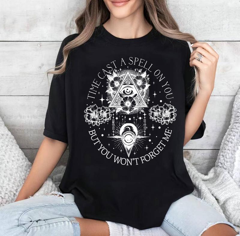 Time Cast A Spell On You But You Won't Forget Me Shirt, Classic Rock Band Lover Sweatshirt, Retro Music Fan Gift, Festival Wear, Silver Tee