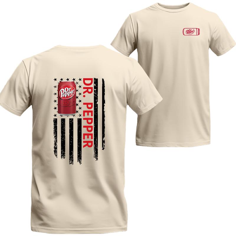Dr.Pepper 2 Sided Unisex Shirt Logo Flag Shirt, Unisex T-shirt For Men, For Women, Best choice, Menswear Top, Beer Shirt Underwear Tshirt