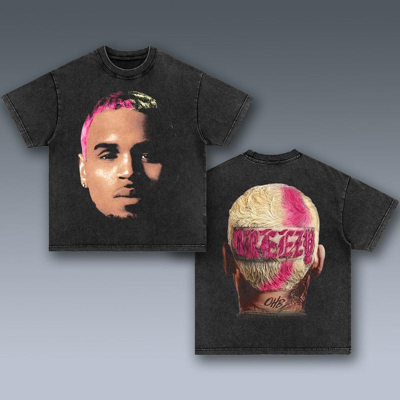 C.BROWN BIG HEAD 2 SIDES Cotton Vintage Shirt To Match Sneaker Hiphop Clothing Rapper Merch Shirt, Hiphop Tour Concert 2024, Gift For Fan Y2K Aesthetic Hoodie Sweatshirt