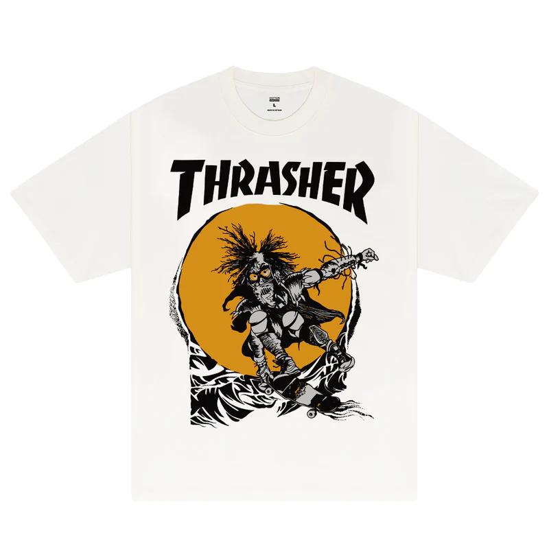 Thrasher Mag Pusheads Skateboard T-Shirt - Men's Top - Menswear Underwear Tshirt