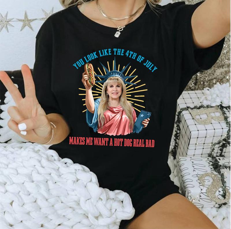 Stev Nic You Look Like The 4th Of July Makes Me Want A Hot Dog Real Bad Shirt, Funny 4th Of July Gift Shirt Hoodie Sweatshirt Unisex