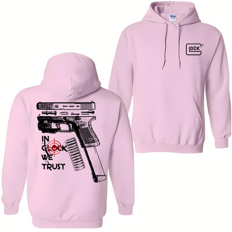 In Glock We Trust Standard size Hoodie And Crewneck Sweatshirt for Men and Women - Double Sided Print - Classic, Menswear